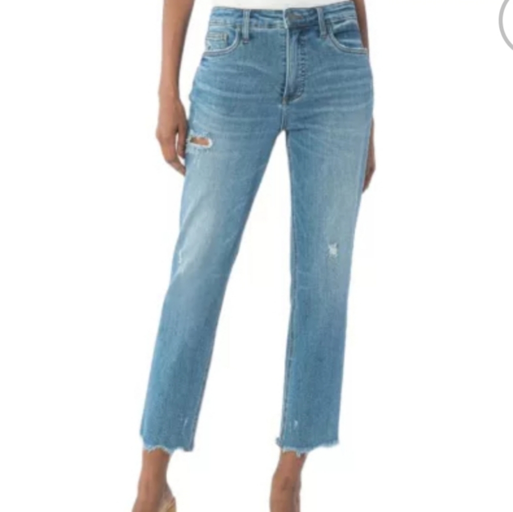 Classic High-Rise Straight Leg Women’s Jeans - Light Blue - Picture 1 of 10